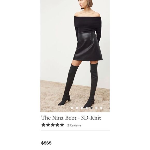 M. M. Lafleur black pull on high boots - Picture 1 of 13